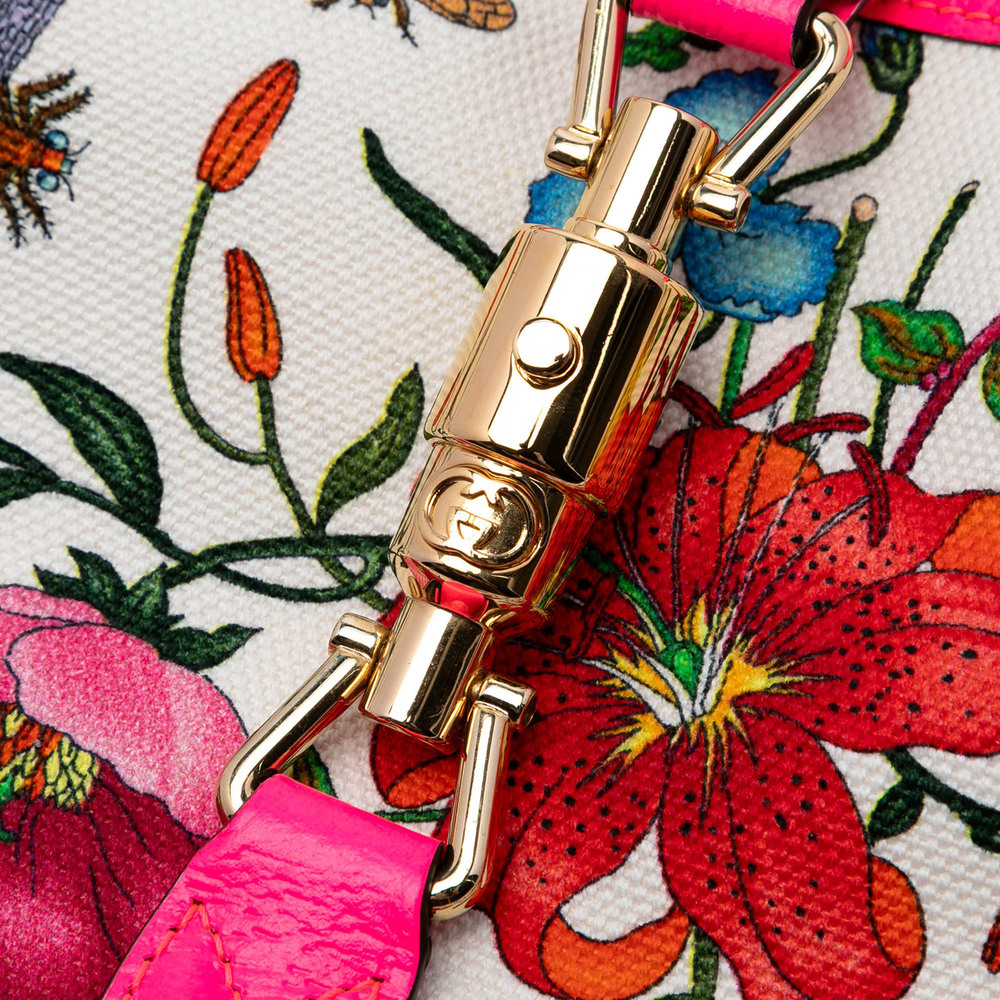 Pre-Loved Gucci Flora Canvas Jackie O Bouvier Shoulder Bag - Picture 6 of 7